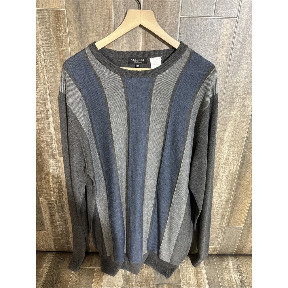 Cellinni Collezione Striped Wool‎ Blend Sweater Men’s Size XLT